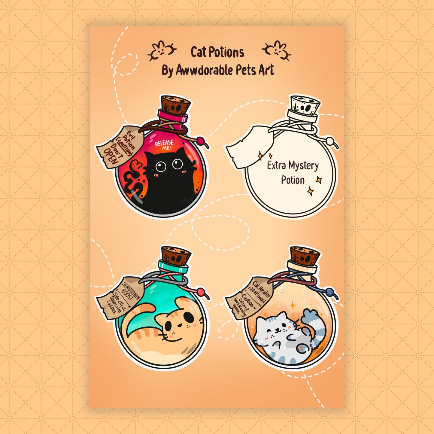 Cat Potion Sticker Sheet