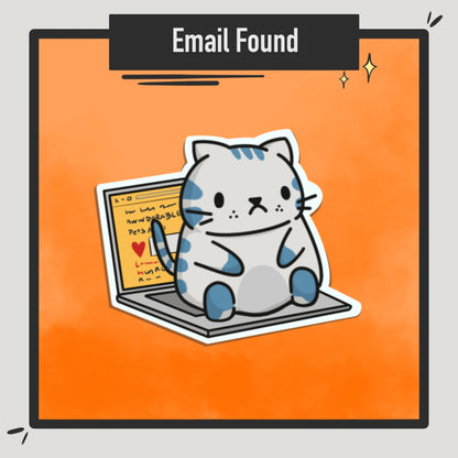 Cat Working Stickers