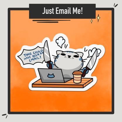 Cat Working Stickers