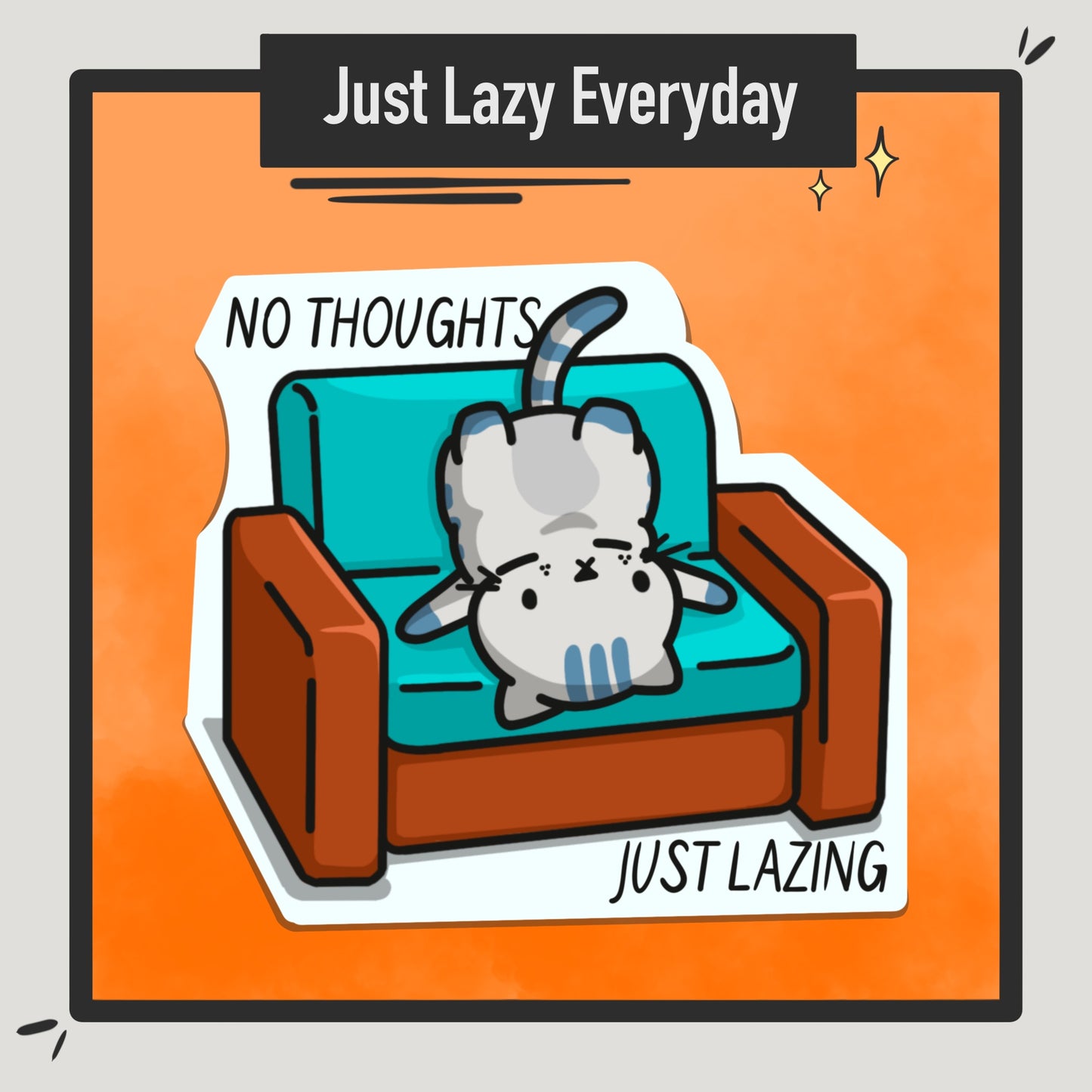 Cat Working Stickers
